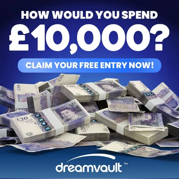 WIN £10,000 + Over 450 Instant Win Prizes 1 FREE TICKET