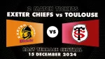 2 TICKETS - EXETER CHIEFS VS TOULOUSE