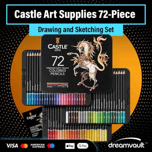 Castle Art Supplies 72-Piece Drawing and Sketching Set