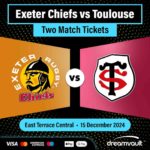 2 TICKETS - EXETER CHIEFS VS TOULOUSE